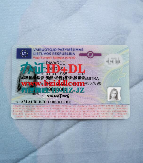 立陶宛最新驾照(2016年11月-至今)Lithuania's latest driver's license (November 2016-to date)
