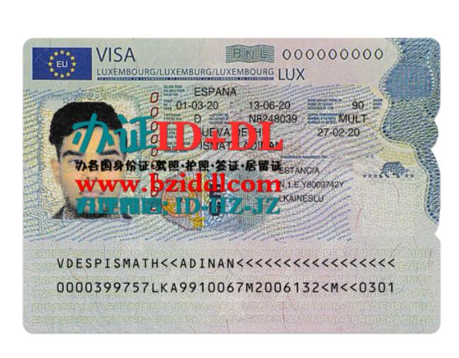 卢森堡签证PSD模板Luxembourg Visa PSD Template