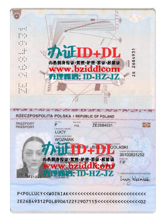 最新波兰护照PSD模板2018年-至今版本,The latest Polish passport PSD template 2018-to the present version