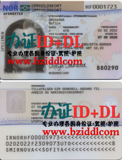 办挪威真实居留卡,如何申请挪威居留卡,办挪威带芯片居留卡