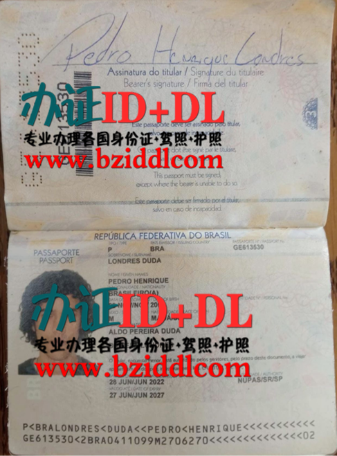 办巴西替头护照，办巴西带芯片护照，办巴西真实护照